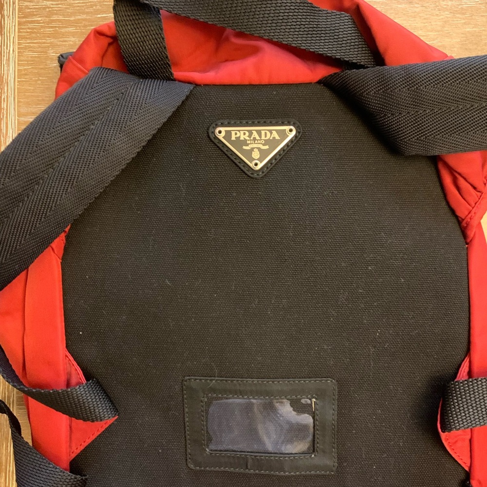 Authentic Preloved Prada Red Backpack Stylish Dur… - image 2